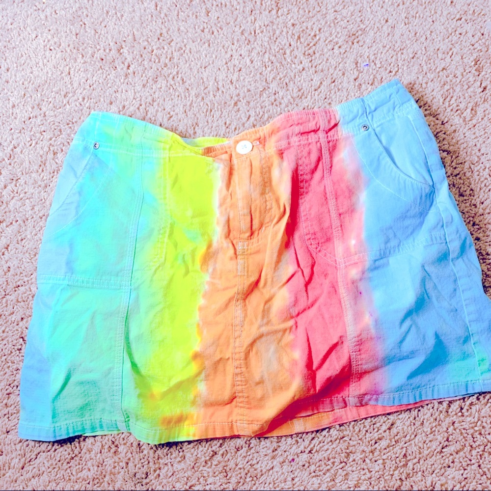 Allison Brittney Custom Tie Dye Mini Skirt